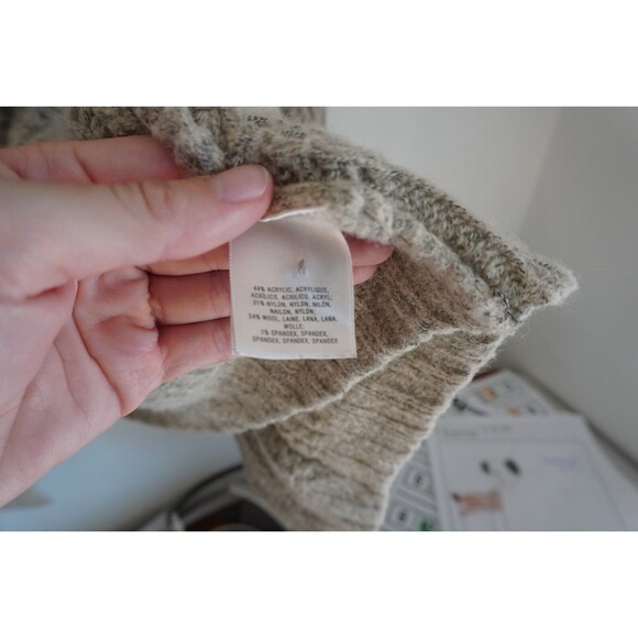 Sleeping on Snow Anthropologie Long Wool Blend Hooded Cardigan Duster Size Small - Picture 7 of 10